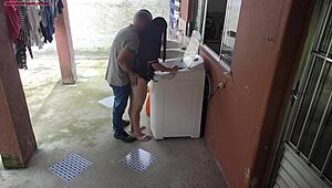 curvy latina housewife pays technician ass fuck cuckold husband