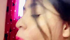 Puta Latina has incredible orgasm and gets cum in mouth.