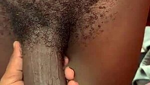 Feeling the intense pleasure of thick ghanaian dick in big black ass