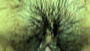 ripped clothes hairy latina housewife wet pussy creampie after vibrator play