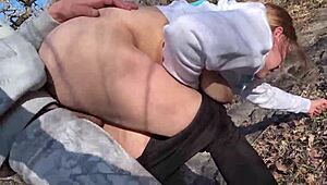 Curvy Babe Fucked in Public Shower and Camp