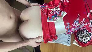 Horny Student Bent Over Desk for Intense Tabletop Pounding