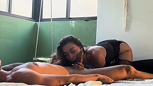 amadora brasileira couple sensual doggystyle licking builds to passionate orgasm