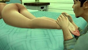 sticky cum footjob and blowjob 😏