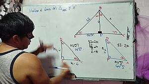 Asian student and teacher in bedroom sexual math