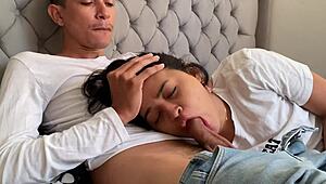 Pervy Stepdad Shoves Cock In Mouth Till He Cums