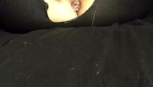 bored slut wife pounds pussy and squeezes plug into her tight ass.