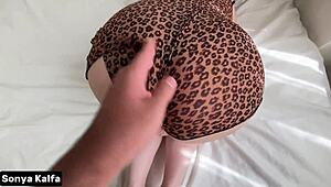 Step mom flaunts her big round latina ass, teasing for that irresistible backyard temptation