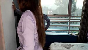 Tailor measures my ass, then fucks my vagina deep