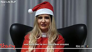 Stacy Rims And Milks In Christmas Rough Sex