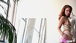 big ass redhead teen erin ohara posing naked exposes her hairy pussy, but stays softcore