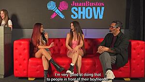 Big tits mexican woman fulfills fantasy of one of her fans in public show