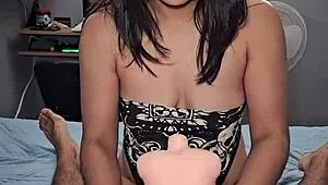 Mr l sexdoll mu�eca de tetas enormes me hace una rusa with dildo and riding