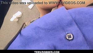Teenrobber tiny 18+ tits shoplifter orgasms riding officers big dick aria valencia