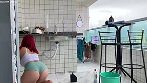 Hired maid got horny for me 😈