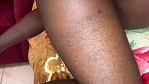 Feeling the intense pleasure of thick ghanaian dick in big black ass