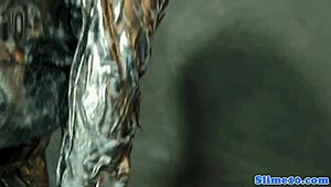 Eurobabes Indulge in Bukkake Fetish with Strapon Fucking Frenzy