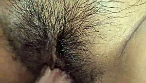 ripped clothes hairy latina housewife wet pussy creampie after vibrator play