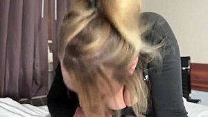 amateur wife caught sucking huge cock at hotel window cumshot