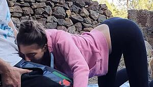 i crave that 18yo brunette teen's outdoor cock ride