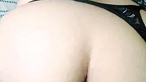 Neighbor's Bedroom Creampie Doggystyle in Her Tight Petite Ass