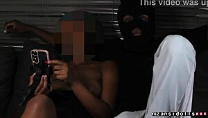 Yellow bone ebony cutie spreads her wet pussy and ass in miniskirt 😍🔥