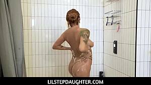 Big ass teen stepdaughter rides rich daddy's monster cock pov