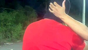 Wife Flashes and Fucks Stranger While Husband Watches in Humiliating Cuckold Twist