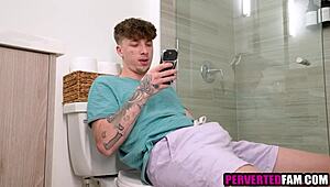 Stepsister Catches Stepbrother Sneaking Peeks at Webcam