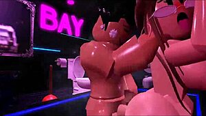 roblox babe rinses off after wild steamy shower sex