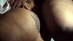 SEXY BBW LESBIAN gives SLOPPY PUSSY LICK in bathroom