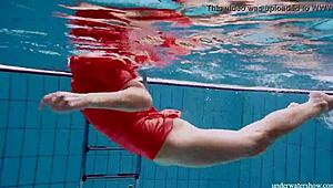 sexy czech teen avenna swims nude pool tight pussy flashes ass underwater