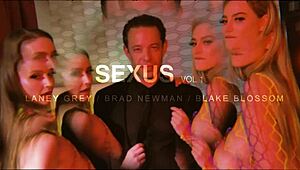 Curvy college blondes blake blossom and laney grey ride brad newman's monster cock.