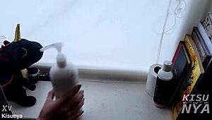 Day 7 heat has me fingering ass spooning with sloppy anal plug and missionary