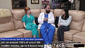 What If Doc Finds Out Nurse Ditria Rose Cums Hard With Her Vibrator On Duty?