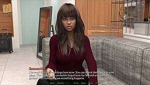 brunette with big tits plays teasing reveal game