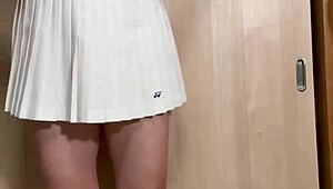 Tennis Club Girl Trained with Panties Anal Plug Nipple Torture