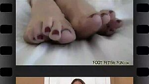 JERK OFF to My Cute Pedicured 18+ Toes and Feet in Hot Footjob Session