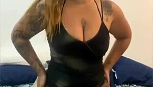 Excited Crossdressing Stepmom Flashes Asshole Solo Masturbation Fetish