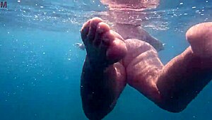 Curvy PAWG Swims in Thong Bikini Underwater 4K