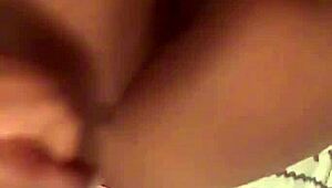 black ebony twerks eating her creampie practicing deep throat gagging