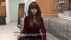 brunette with big tits plays teasing reveal game