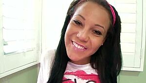 stacey day gulps huge load after 19yo pov blowjob on monster cock