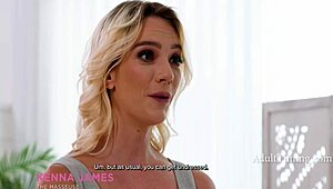 Kenna James Speechless as Client's Buttplug Sparks Lick Fingering Massage