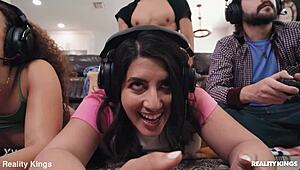 Gamer Girls Bent Over Doggystyle in Co-op Fuck Reality Kings