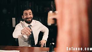 climbing ladders or dicks? office bimbo tiffany watson chokes on boss cock