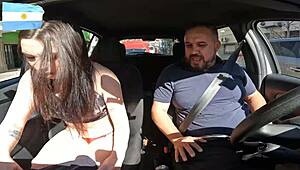 yo this novinha almendra gala just plops down on that piroca right on buenos aires streets wild!