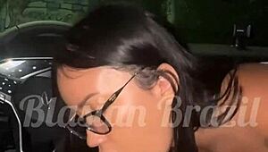 horny asian teen lina nakamura creampied raw by uber driver outdoors public no condom