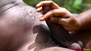 Ebony queen rides cock making blind man cry