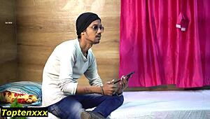 INDIAN GIRL'S ROMANTIC ROLEPLAY LEADS TO DOGGYSTYLE CREAMPIE